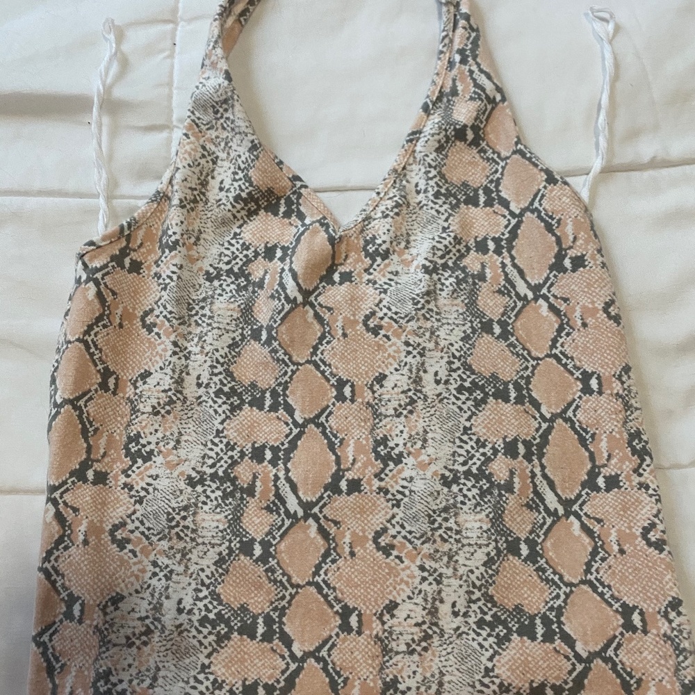 American eagle snakeskin halter top